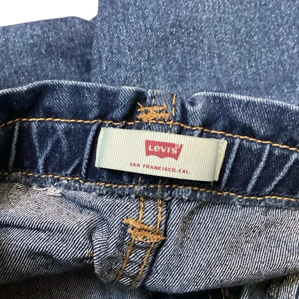 Levi’s Toddler Girl Cuffed Loose Fit Elastic‎ Waistband Jeans, 18 Months